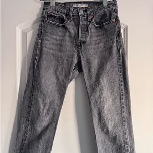 Levi’s Wedge Straight High Rise Jeans Gray Wash | Size 24